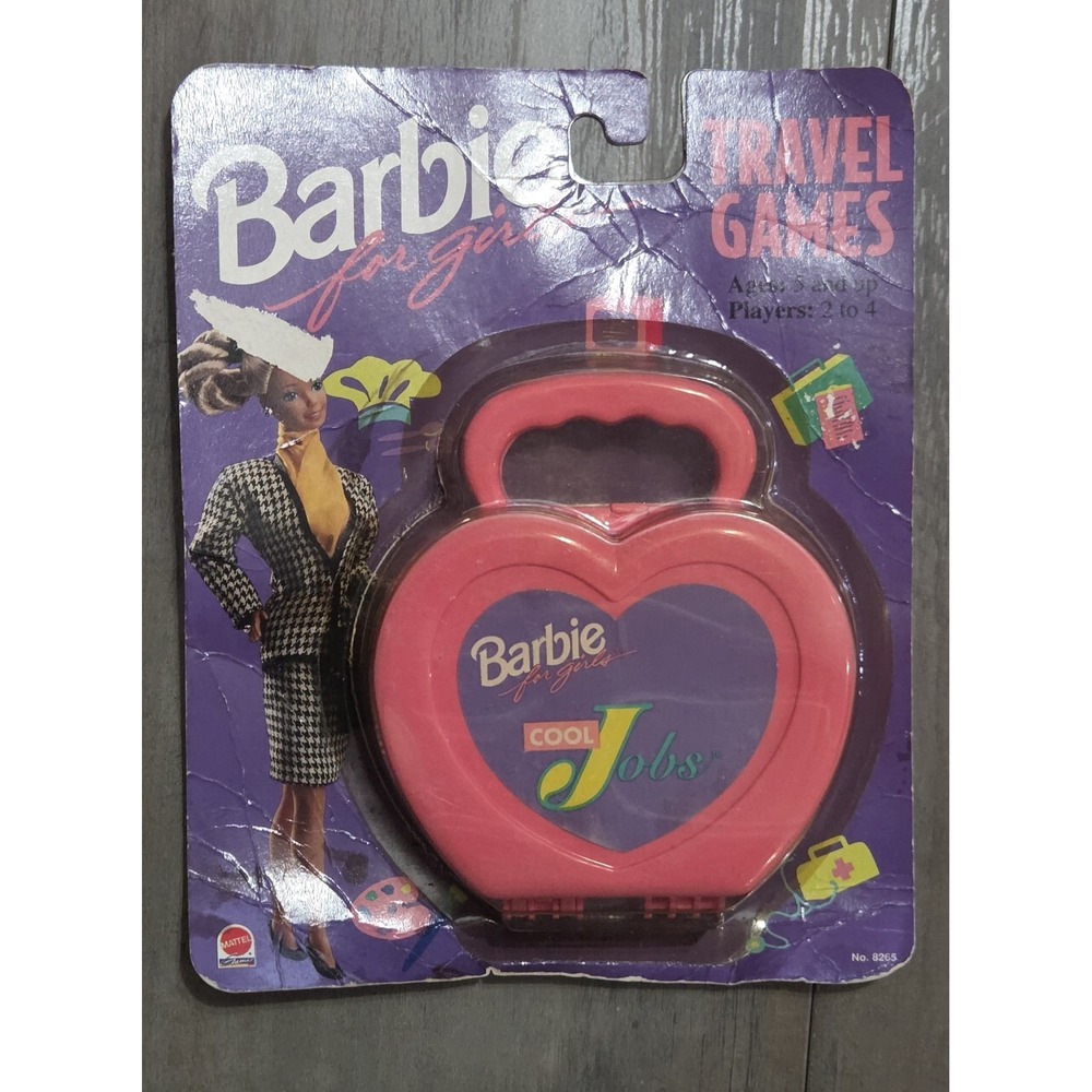 Barbie For Girls Travel Games- Pink Compact Cool Jobs -Vtg 1992 -New In Box